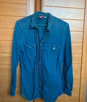 Chemise femme 38 marine coton H&M