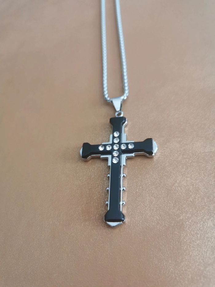 Collier et pendentif spirituel croix chrétienne - photo numéro 2