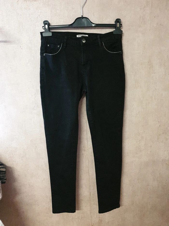 Jean skinny noir taille haute