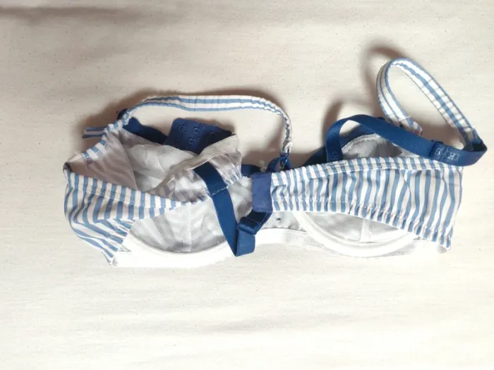 Soutien-gorge IKKS bleu et blanc 90C - photo numéro 2
