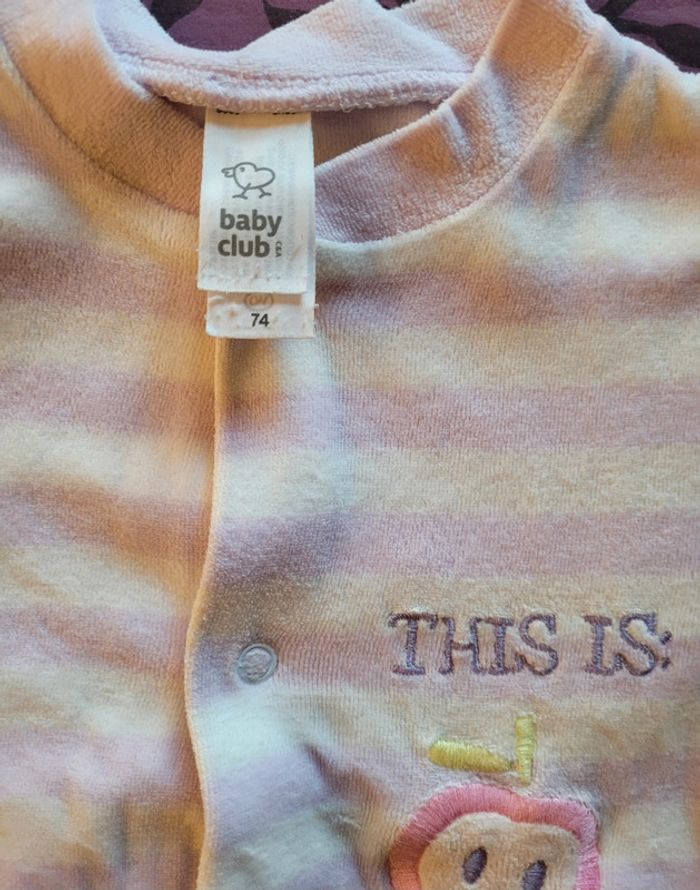 Lot de 4 pyjamas en velours (grenouillères) - photo numéro 3