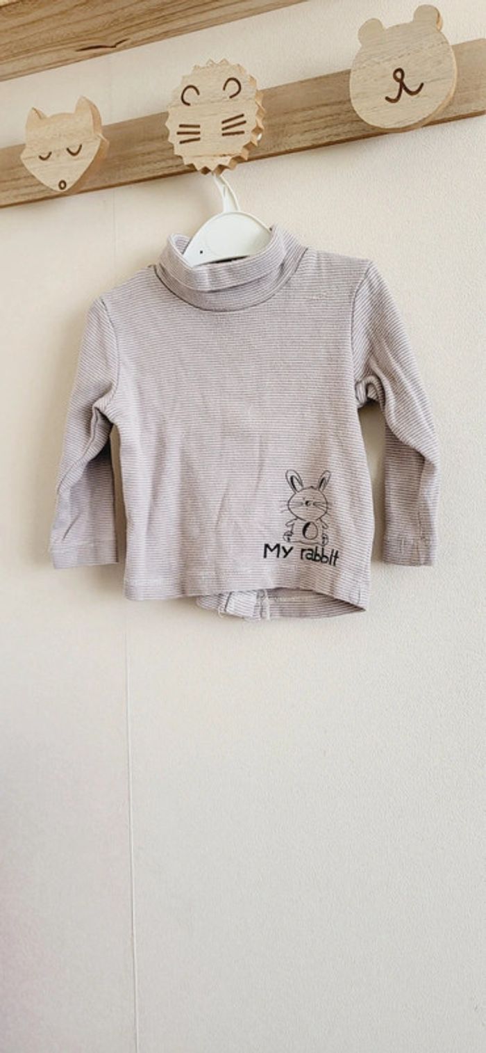 Col roulé beige Kitchoun 12 mois