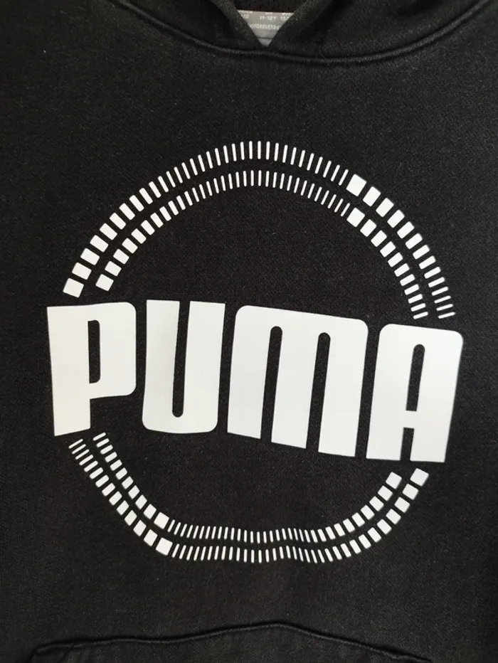 🖤🧥 Sweat à capuche Puma noir garçon – Taille 10-11 ans – Bon état - photo numéro 11