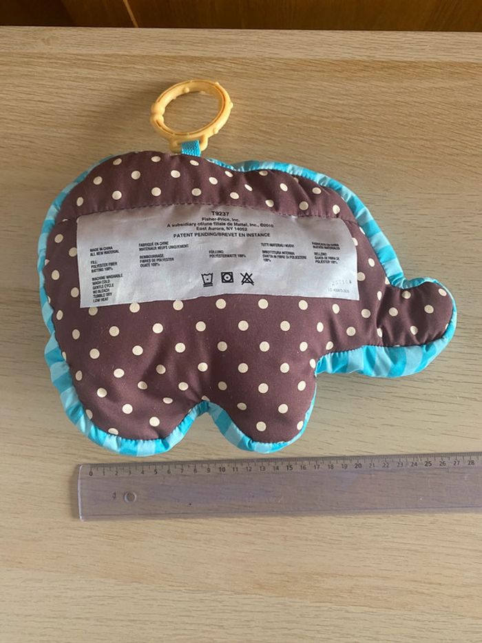 Peluche Fisher price éléphant bébé éveil - photo numéro 3
