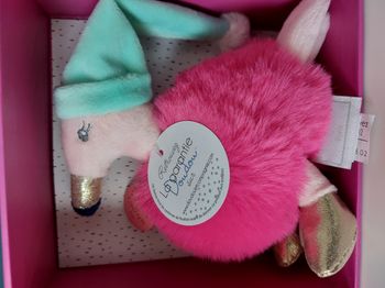 Peluche Doudou & Compagnie flamant rose