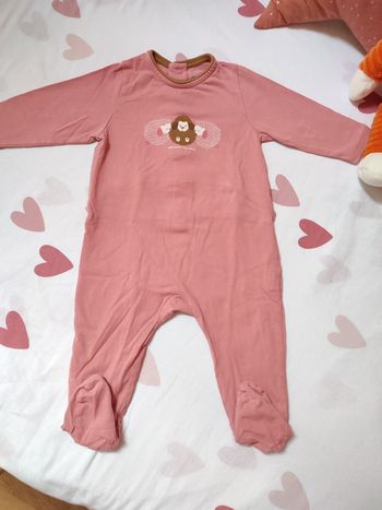 Pyjama une pièce bébé fille - Moutons - 9 mois - Très bon état - Obaïbi