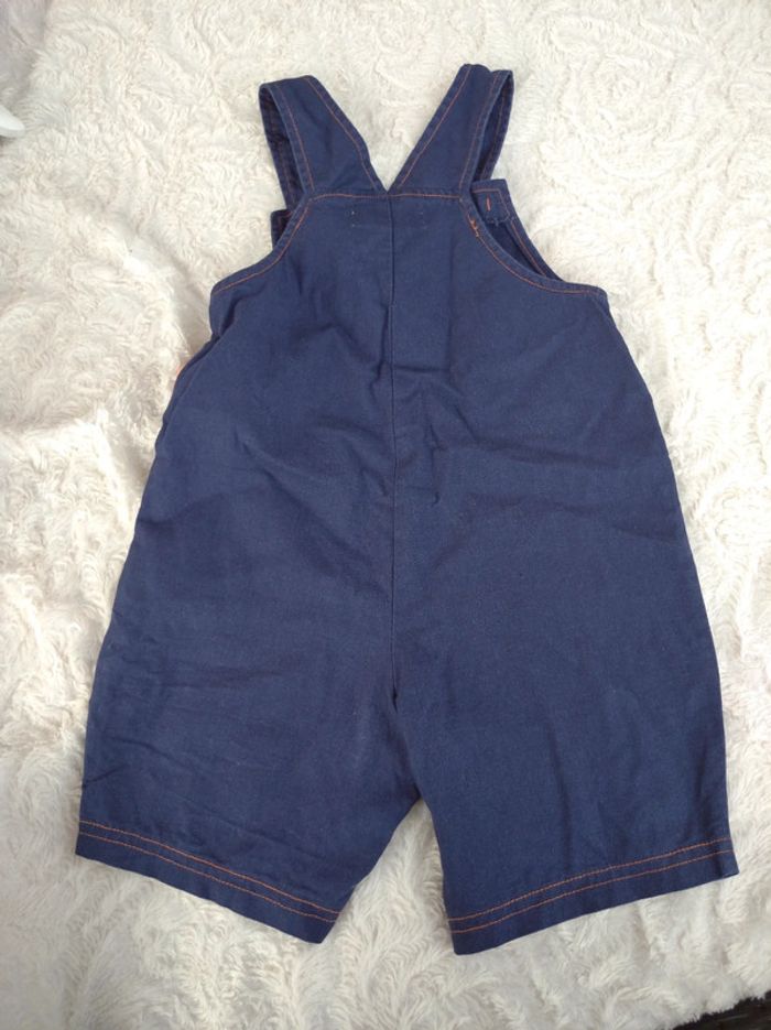 Barboteuse style salopette short lin Garçon 18/24 mois Poisson Plouf Sucre d'orge - photo numéro 8