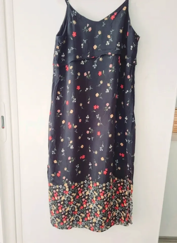 Robe longue été fleurie fendue - photo numéro 4