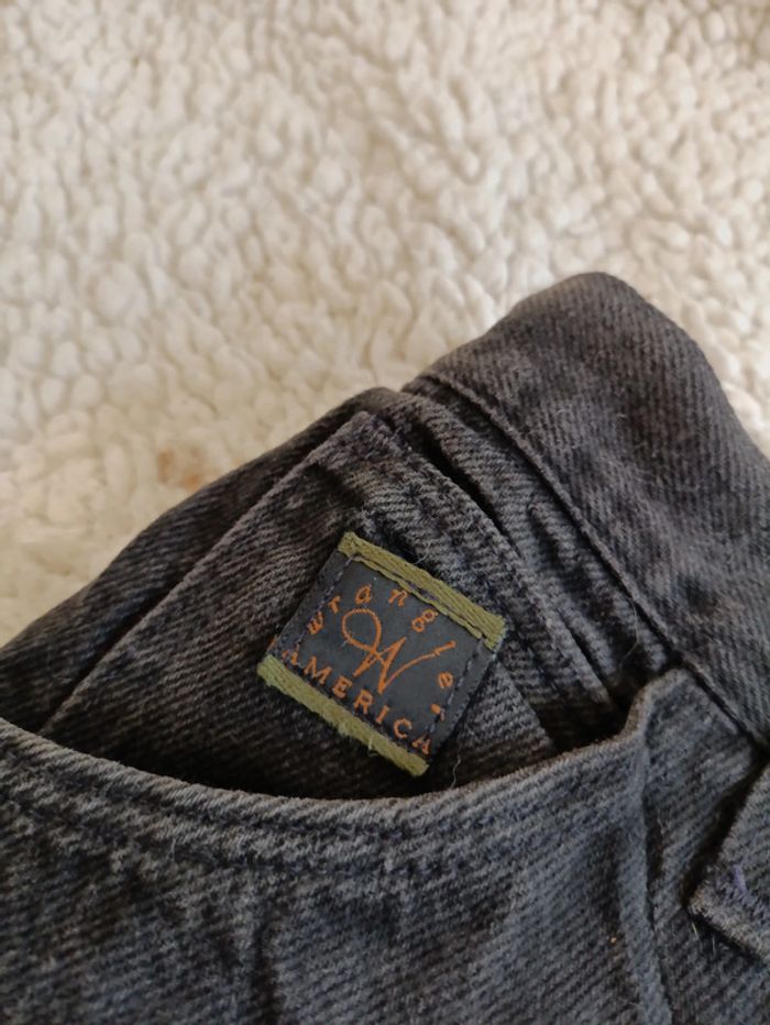 Jean noir vintage Wrangler USA – taille 14 Regular – coupe tapered - photo numéro 3