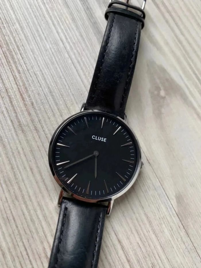 Montre Cluse en cuir noir pour femme - photo numéro 4
