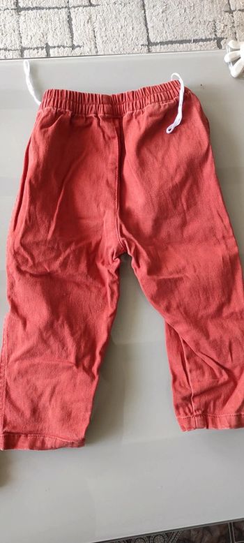 Pantalon 12 mois couleur orange rouille