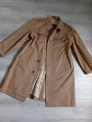 Trench imperméable long Camel