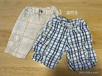 Lot 2 bermudas garçon taille 3 ans