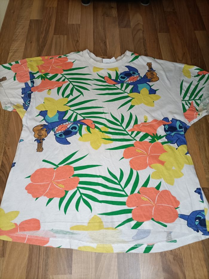 Tee-shirt Disney Stitch tropical 12-14 ans - photo numéro 2
