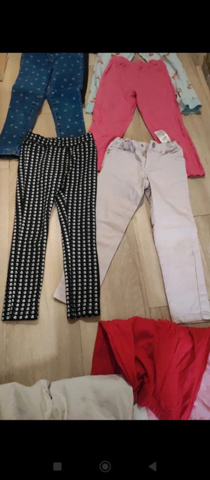 Lot de pantalon legging pyjama fille 4-5 ans - photo numéro 4