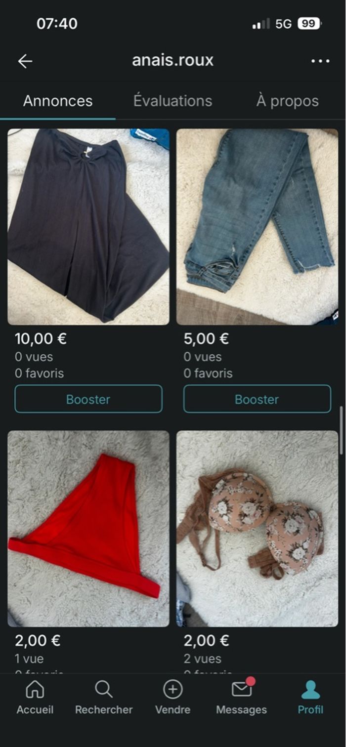 Vente vêtements femmes