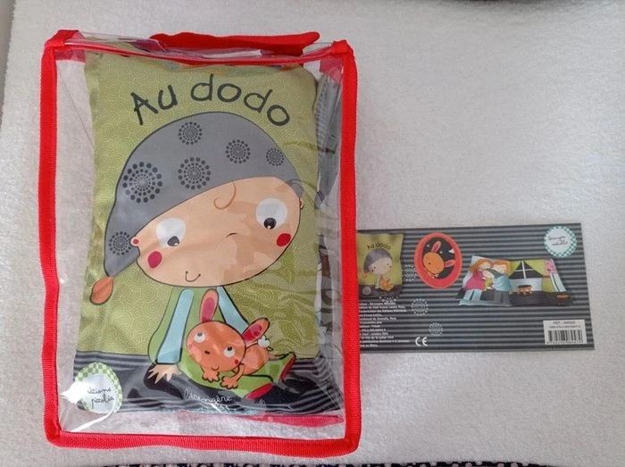 Livre éveil bébé tissu oreiller Au dodo neuf