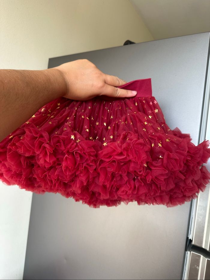 Jupe tutu rouge profond étoile 3 ans - photo numéro 5