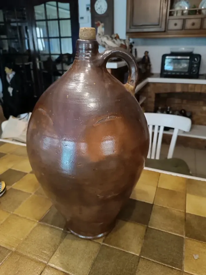 Jarre cruche en terre cuite vintage ancien - photo numéro 3