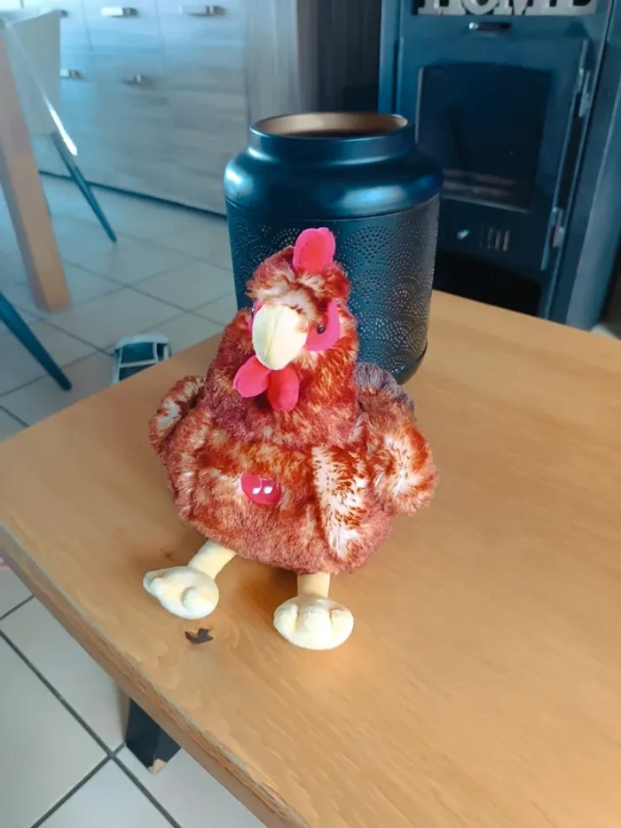 Peluche poule qui caquette bruit gipsytoys - photo numéro 2