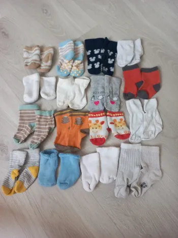 Lot de 16 paires de chaussettes bébé garçon