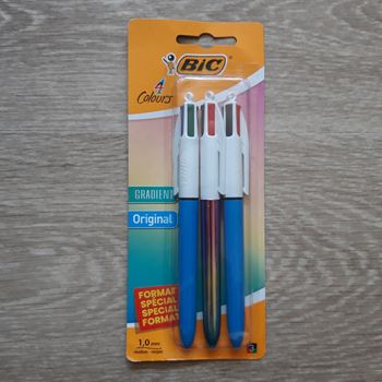Lot de 3 stylo Bic 4 couleurs NEUF