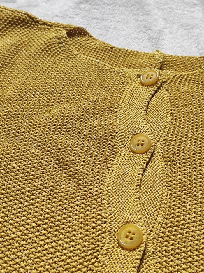 Cardigan jaune taille unique - photo numéro 3