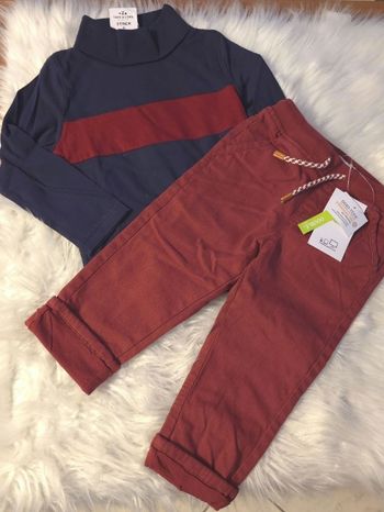 (Neufs non portés) 🏷🤩🥰superbe ensemble sous pull et pantalon doublé 36mois/3ans garçon 🤩🥰