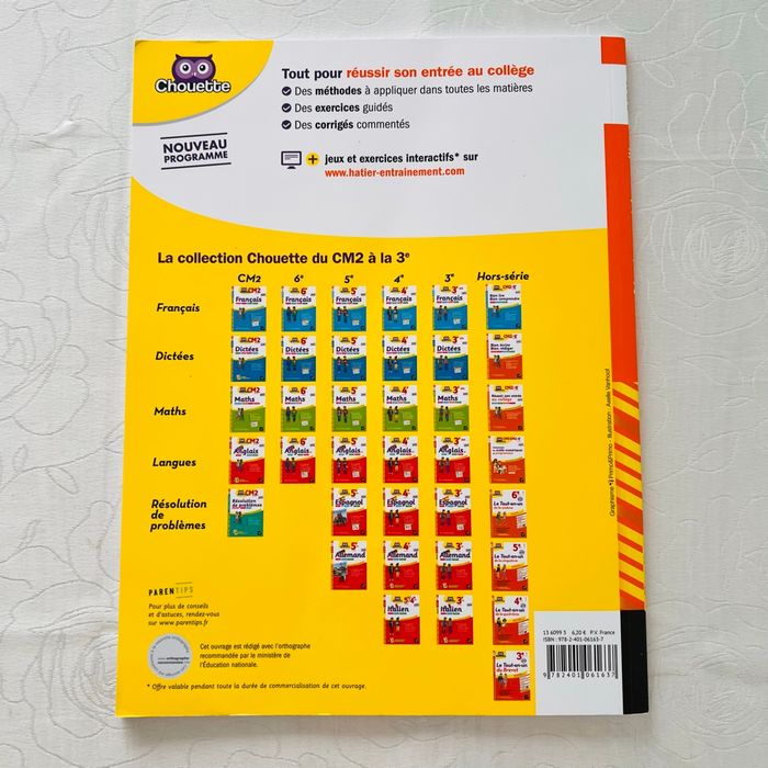 Livre Réussir son entrée au collège CM2/6eme - photo numéro 2