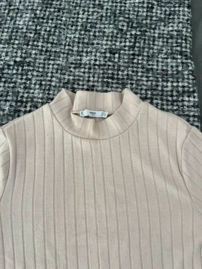 TEE shirt moulant beige mango S - photo numéro 5