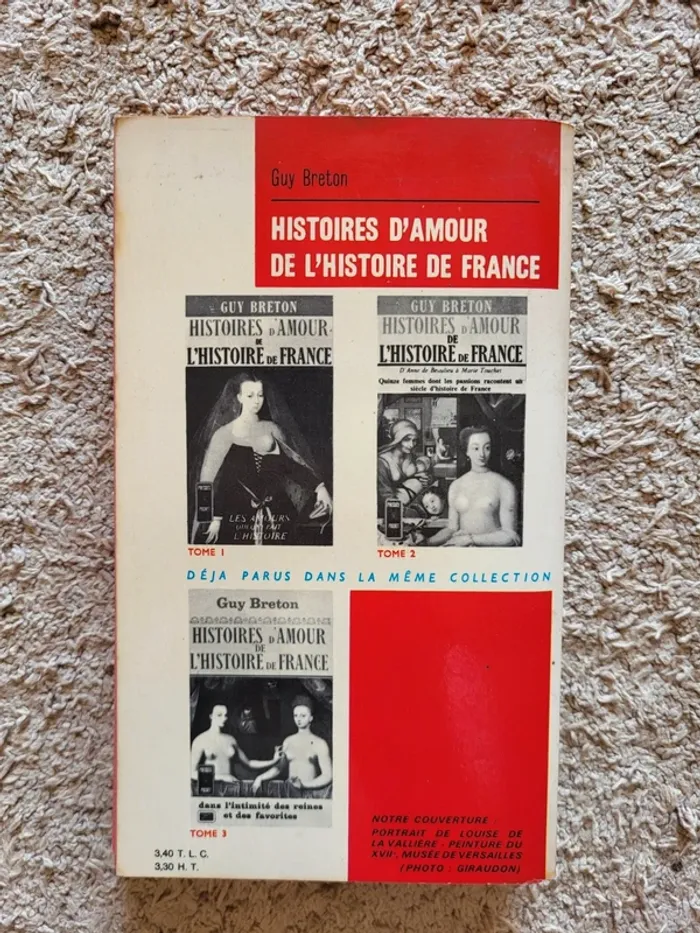 Lot de 5 livres "Histoires d'amour de l'histoire de France" de Guy Breton - 1965 - photo numéro 16