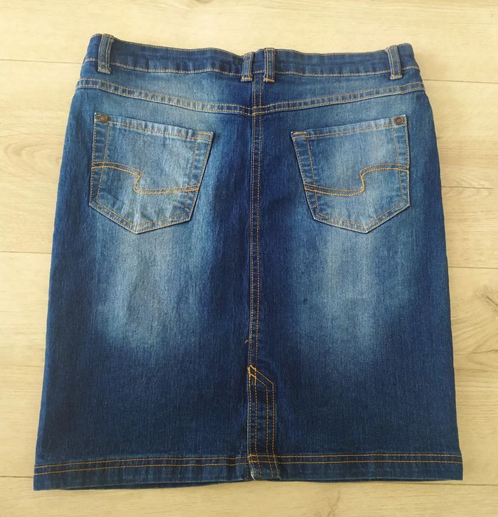 Jupe en jeans bleu femme taille 40 Basic One - photo numéro 2