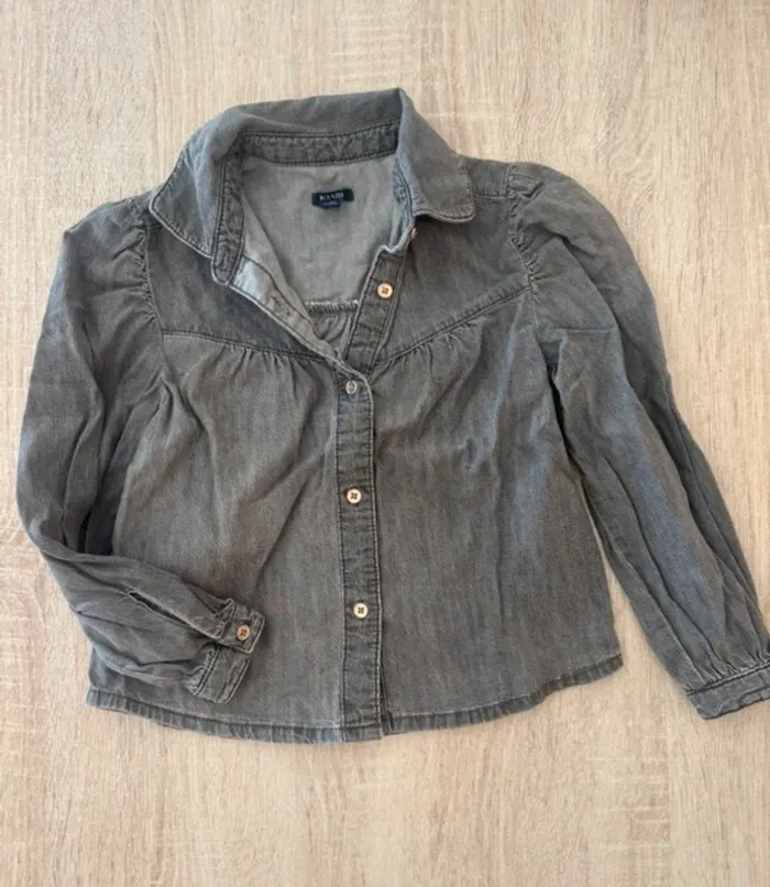 Chemise en jean grise