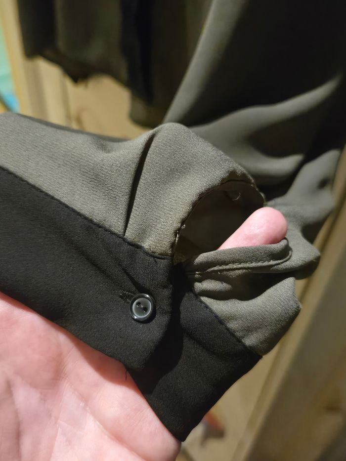 Blouse kaki/noire T.44/46 Primark - photo numéro 4