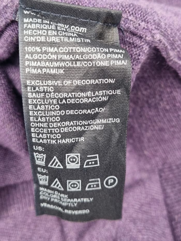 Pull col V Tommy Hilfiger violet, XL Hommes - photo numéro 6