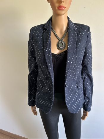 Blazer bleu marine à pois 123 taille française 36 jamais porté