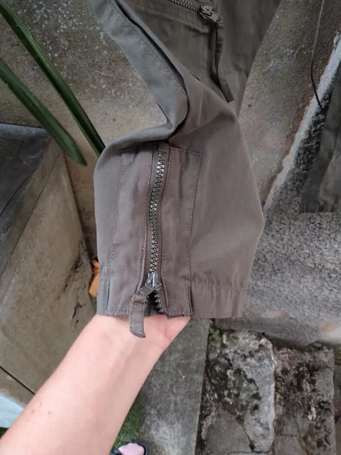 Pantalon léger kaki foncé/clair Côte Anglaise Taille 40 - photo numéro 5