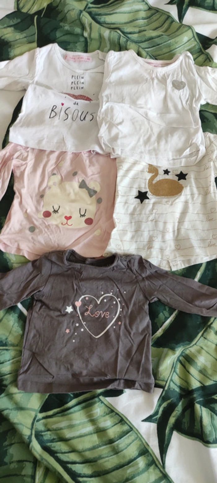 5 tee-shirts manches longues