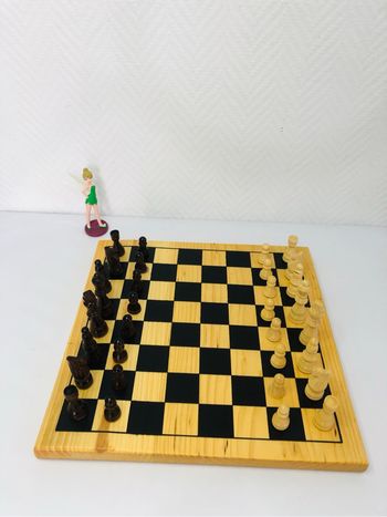 2en1 jeu d’échecs et jeu de dames en bois