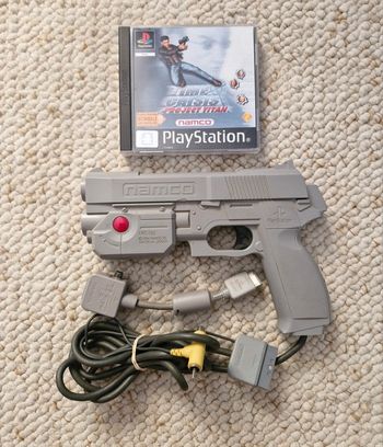 Time Crisis Project Titan + Pistolet Gun Namco G-con GunCon PlayStation 1 PS1