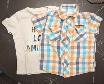 Tee shirt + chemise garçon 🙂