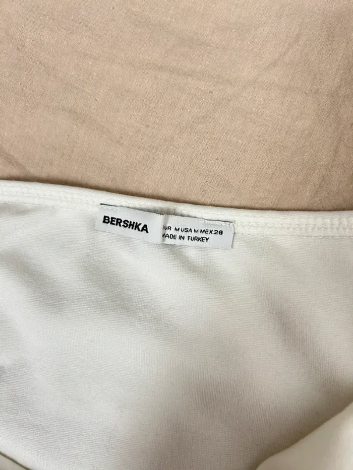 Top bustier blanc Bershka taille M - photo numéro 5