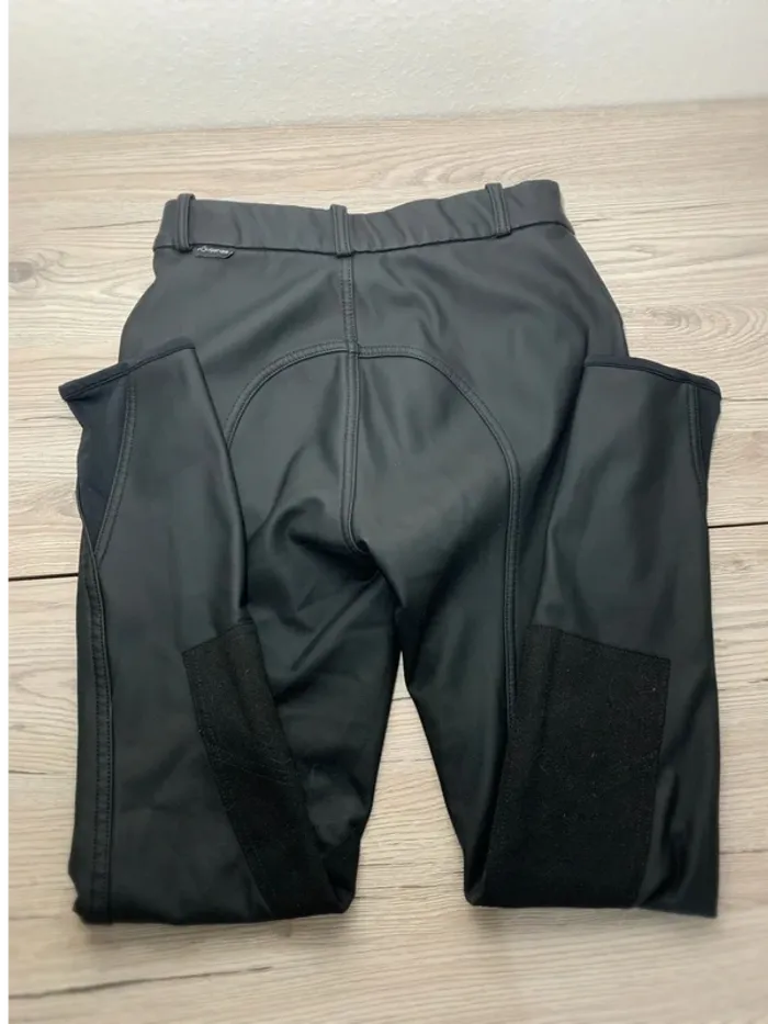 Pantalon d’équitation polaire Fouganza – Imperméable – Noir – Taille 14 ans - photo numéro 3