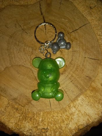 Porte clé 2 oursons résine epoxy