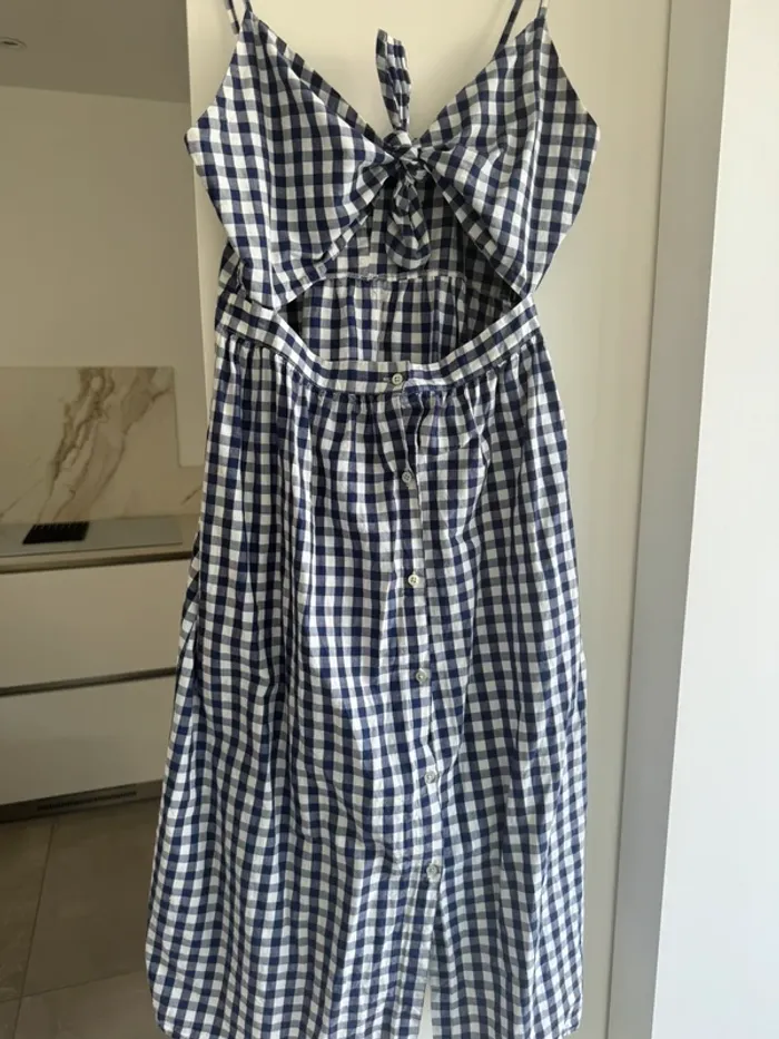 Robe Zara taille M Vichy bleu - photo numéro 2