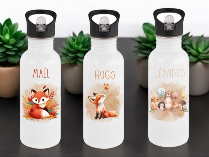 Gourde à bec pour enfants/bébés personnalisée