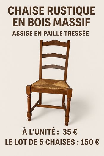 Chaise en bois massif