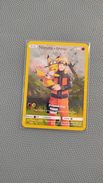 Carte pokémon Pikachu x Naruto