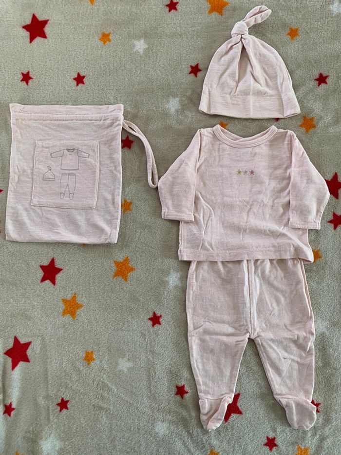 Ensemble Naissance Bout’chou Rose Poudré 0M