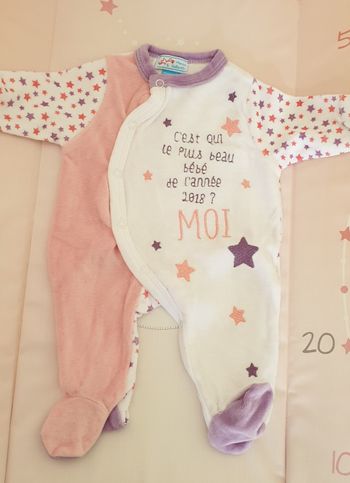 Pyjama une pièce en velours étoiles 2018